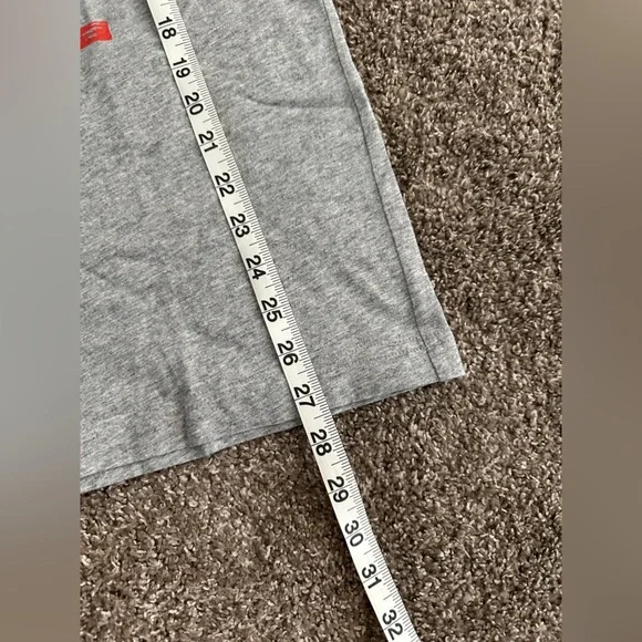 Lacoste short sleeve gray T-shirt ‘live live live’ red, white, & blue medium - Picture 9 of 13